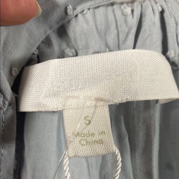 Adyson Parker 100% Cotton Gray Embroidered Lace Hem Halter Midi Sundress - Picture 2 of 6